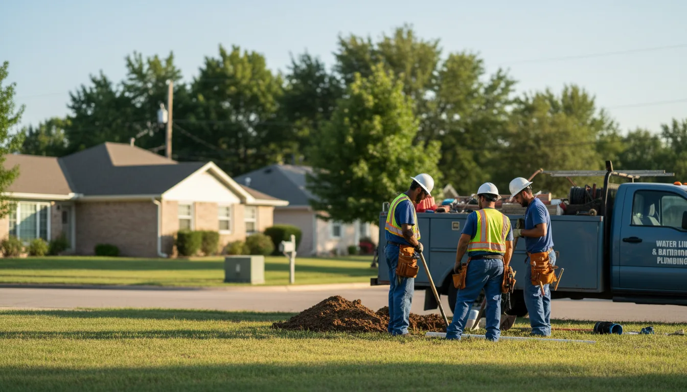Residential water line and bathroom plumbing service in Belleview, MO
